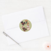 Dachshund Kerst hond Moeder liefhebber Kerstmis Ca Ronde Sticker (Envelop)