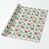 Dachshund Kerst Inpakpapier (Uitgerold)