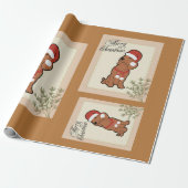 Dachshund kerst inpakpapier (Uitgerold)