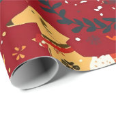 Dachshund kerst inpakpapier (Rol Hoek)
