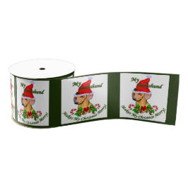 Dachshund kerst Merry Grosgrain Lint
