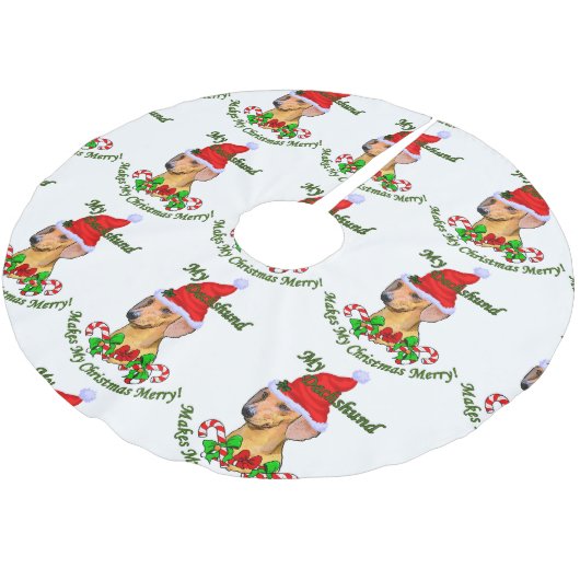 Dachshund kerst Merry Kerstboom Rok (Gekanteld)