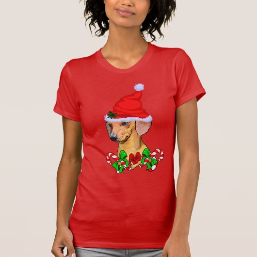 Dachshund kerst Merry T-shirt (Voorkant)