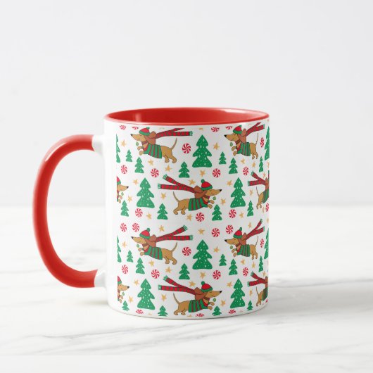 Dachshund Kerst Mok (Links)