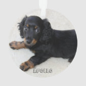 Dachshund Kerst Ornament Acryl Voeg Foto Toe (achterkant)