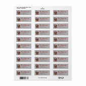 Dachshund Kerst retour adreslabels Etiket (Full Sheet)