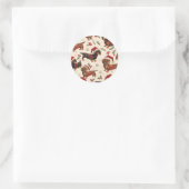 Dachshund kerst ronde sticker (Tas)