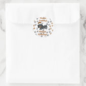 Dachshund kerst ronde sticker (Tas)