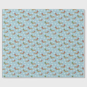 Dachshund Kerst Wrapping Papier Schattigee Sneeuwv (Vlak)