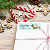 Dachshund Kerst Wrapping Papier Schattigee Sneeuwv Etiket