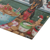Dachshund Kerstbakken: Feestelijke Kerst Snijplank (Hoek)