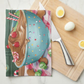 Dachshund Kerstbakken: Feestelijke Kerst Theedoek (Quarter Fold)