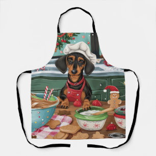 Dachshund Kerstbakken: Feestelijke Kerstmis Schort