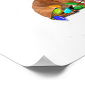 Dachshund kerstboom Dog Xmas lampjes Pajamas F Poster (Hoek)