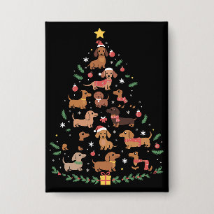 Dachshund Kerstboom Hond Liefhebber Honden Eigenaa Button