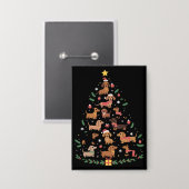 Dachshund Kerstboom Hond Liefhebber Honden Eigenaa Button (Voorkant / Achterkant)