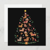 Dachshund Kerstboom Hond Liefhebber Honden Eigenaa Feestdagenkaart (Voorkant / Achterkant)