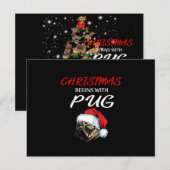 Dachshund-kerstboom met vlieglicht briefkaart (Voorkant / Achterkant)