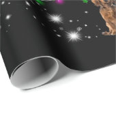 Dachshund-kerstboom met vlieglicht cadeaupapier (Rol Hoek)