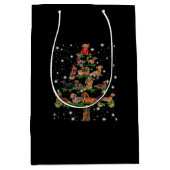 Dachshund-kerstboom met vlieglicht medium cadeauzakje (Voorkant)