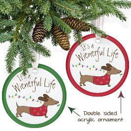 Dachshund Kerstboom Ornament - Ondeugend Puppy