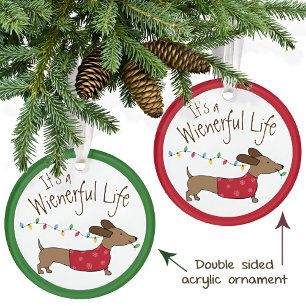 Dachshund Kerstboom Ornament - Ondeugend Puppy
