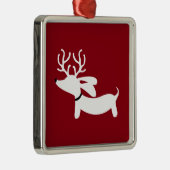 Dachshund Kerstboom Ornament Rode rendieren (Rechts)