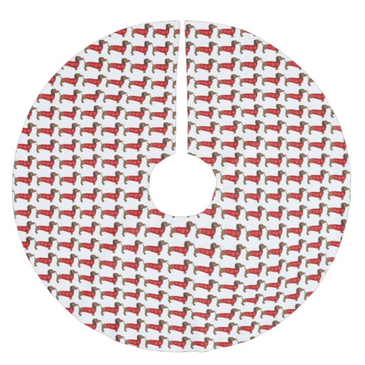 Dachshund Kerstboom Rok (Voorkant)