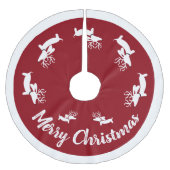 Dachshund-kerstboom — Skirt Merry-kerst Kerstboom Rok (Voorkant)