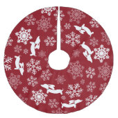 Dachshund kerstboom Skirt Wiener Dog Holiday Rok (Voorkant)
