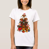 Dachshund-kerstboom T-shirt (Voorkant)