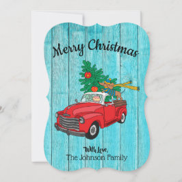 Dachshund Kerstboom Winkelen Plat Kaart