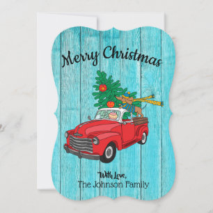 Dachshund-kerstboom - Winkelflat-Kaart Feestdagenkaart