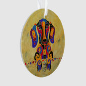 Dachshund-kerstboomversiering Ornament (voorkant)