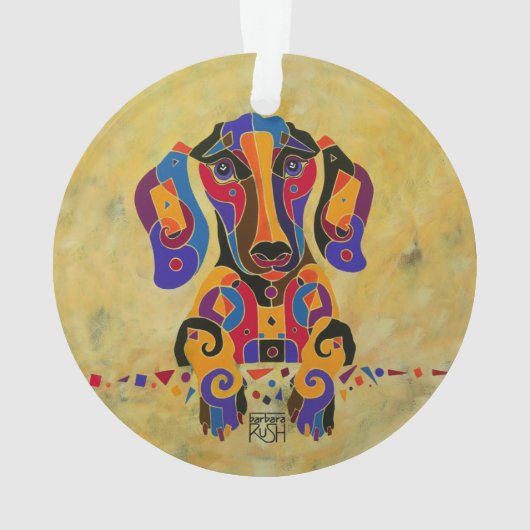 Dachshund-kerstboomversiering Ornament (achterkant)