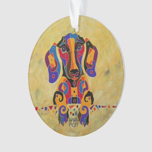 Dachshund-kerstboomversiering Ornament (voorkant)