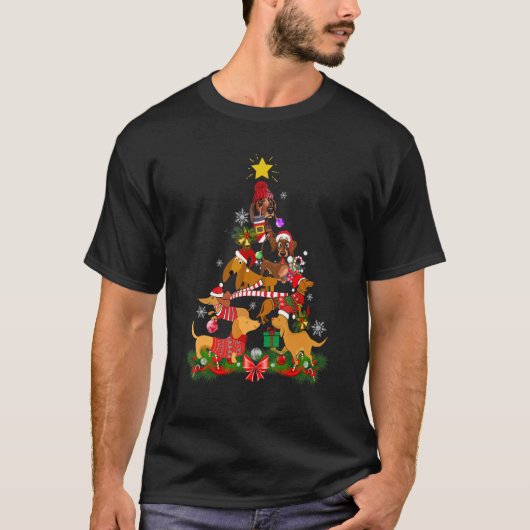 Dachshund-kerstboomversiering T-shirt (Voorkant)