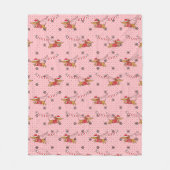 Dachshund-kerstcadeau Fleece Deken (Voorkant)