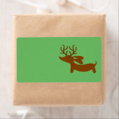 Dachshund-kerstcadeautassen stickers | rendieren (Insitu)
