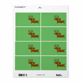 Dachshund-kerstcadeautassen stickers | rendieren (Full Sheet)