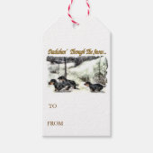 Dachshund-kerstcadeautjes Cadeaulabel (Voorkant)