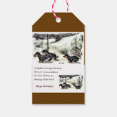 Dachshund-kerstcadeautjes Cadeaulabel (Achterkant)