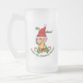 Dachshund-kerstcadeautjes Matglas Bierpul (Links)