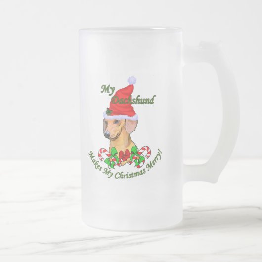 Dachshund-kerstcadeautjes Matglas Bierpul (Rechts)