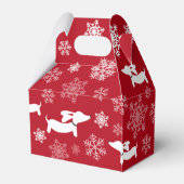 Dachshund-kerstcadeautjes voor forendoosjes bedankdoosjes (Achterkant)