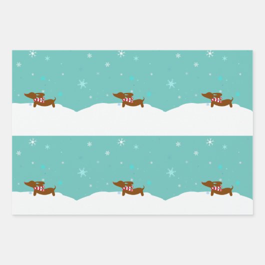 Dachshund-kerstcadeauverpakking - Beste verkopers Inpakpapier Vel (Voorkant 3)