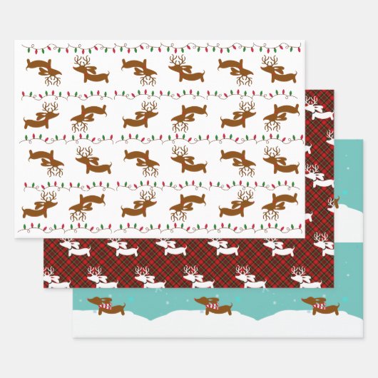 Dachshund-kerstcadeauverpakking - Beste verkopers  Inpakpapier Vel (Set)