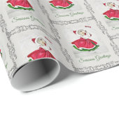 Dachshund KerstCaroler Cadeaupapier (Rol Hoek)