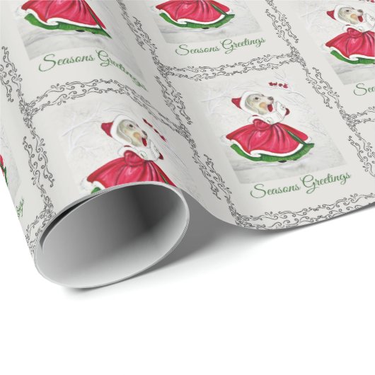 Dachshund KerstCaroler Cadeaupapier (Rol Hoek)