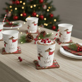 Dachshund-kerstfeest Leven is prachtig Papieren Bekers